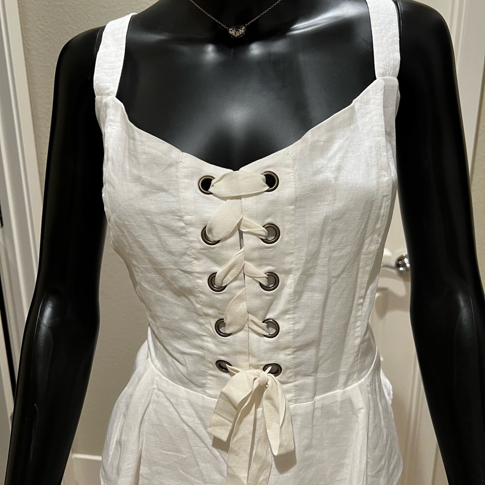 J Crew Linen Corset Top